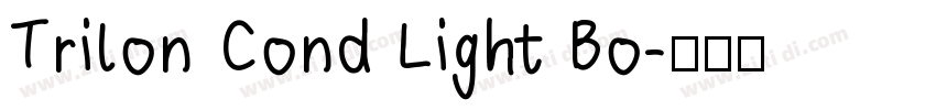 Trilon Cond Light Bo字体转换